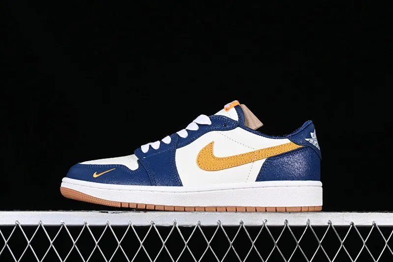 All categories Air Jordan Jordan series basketball shoes Air Jordan 1 Low Z version Air Jordan 1 Low OG AJ1 Joe 1 white blue yellow hook burst pattern low-top cultural casual sneakers CZ0790-103